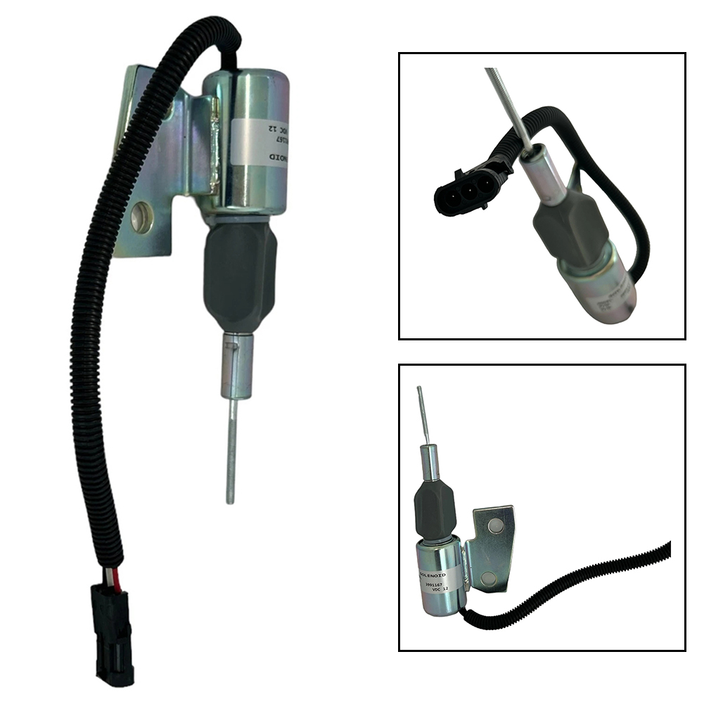 Heavy Equipment Hyundai - โซลินอยด์วาล์วตัดน้ำมันเชื้อเพลิง 12V สำหรับเครื่องยนต์คัมมินส์ 4BT 59L ใช้กับรถฮุนได