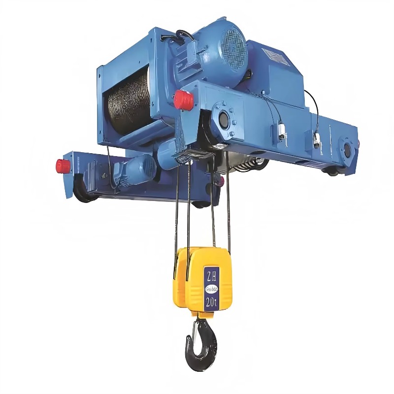 Heavy Equipment Crane - รอกไฟฟ้าแบบสายสลิงควบคุมระยะไกลสองราง ป้องกันการระเบิด สำหรับงานอุตสาหกรรม ยกของหนัก