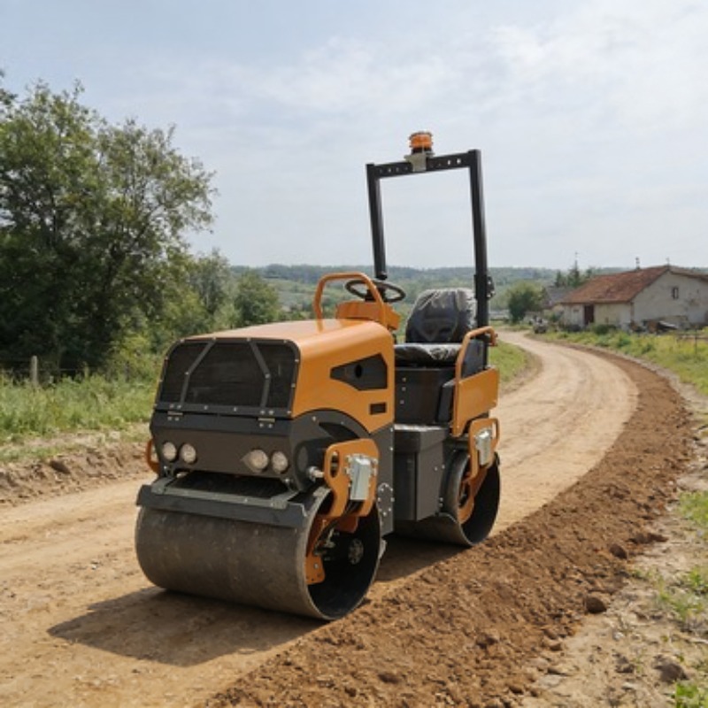 Heavy Equipment And Machinery - รถบดอัดดินแบบสั่นสะเทือนสำหรับงานหนัก เครื่องจักรก่อสร้างดีเซลขนาดเล็ก สำหรับดินและยางมะตอย