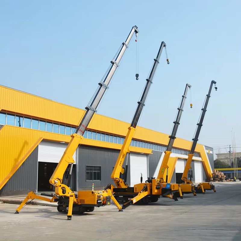Heavy Equipment And Machinery - รถเครนไฮดรอลิก 8 ตัน แบบตีนตะขาบขนาดเล็ก สำหรับงานหนัก พร้อมขาตั้ง