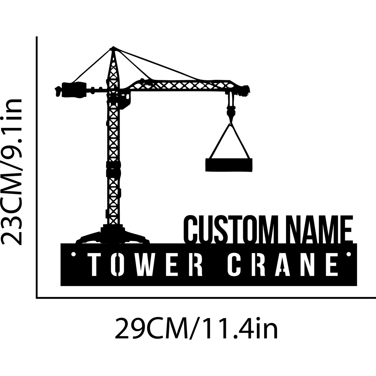 CUSTOM Tower Crane โต๊ะชื่อแผ่ - Heavy Equipment Names บทวิจารณ์และราคา