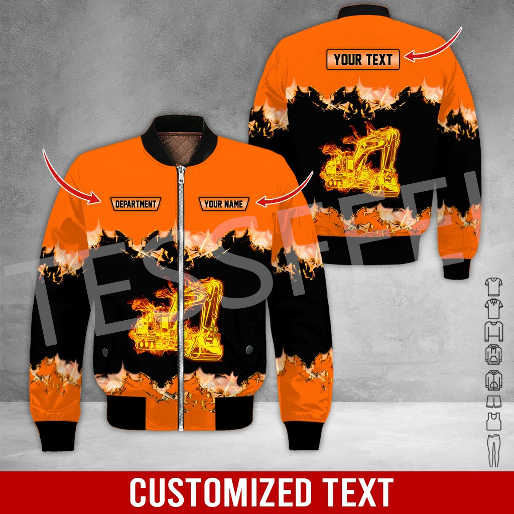 เสื้อแจ็คเก็ตบอมเบอร์พิมพ์3dpr - Heavy Equipment Names บทวิจารณ์และราคา