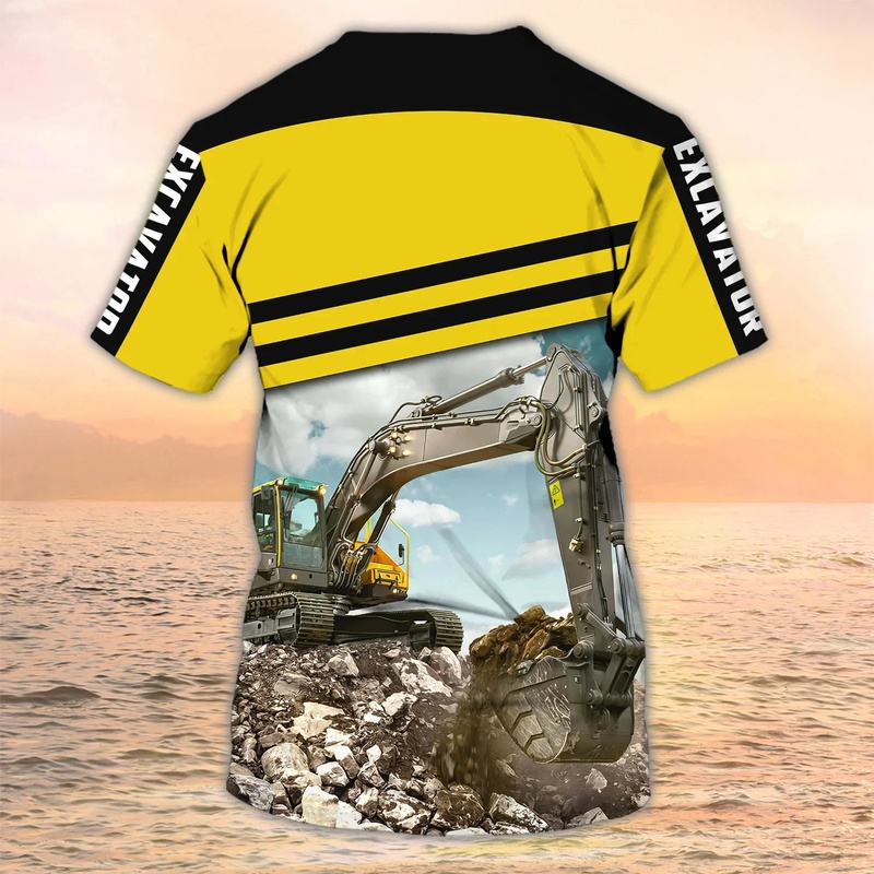 เสื้อยืดผู้ชายแฟชั่นฤดูร้อนใหม - Heavy Equipment Names บทวิจารณ์และราคา
