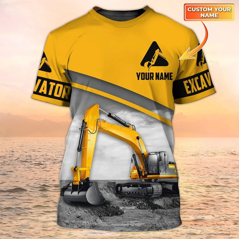 เสื้อยืดผู้ชายแฟชั่นฤดูร้อนใหม - Heavy Equipment Names บทวิจารณ์และราคา