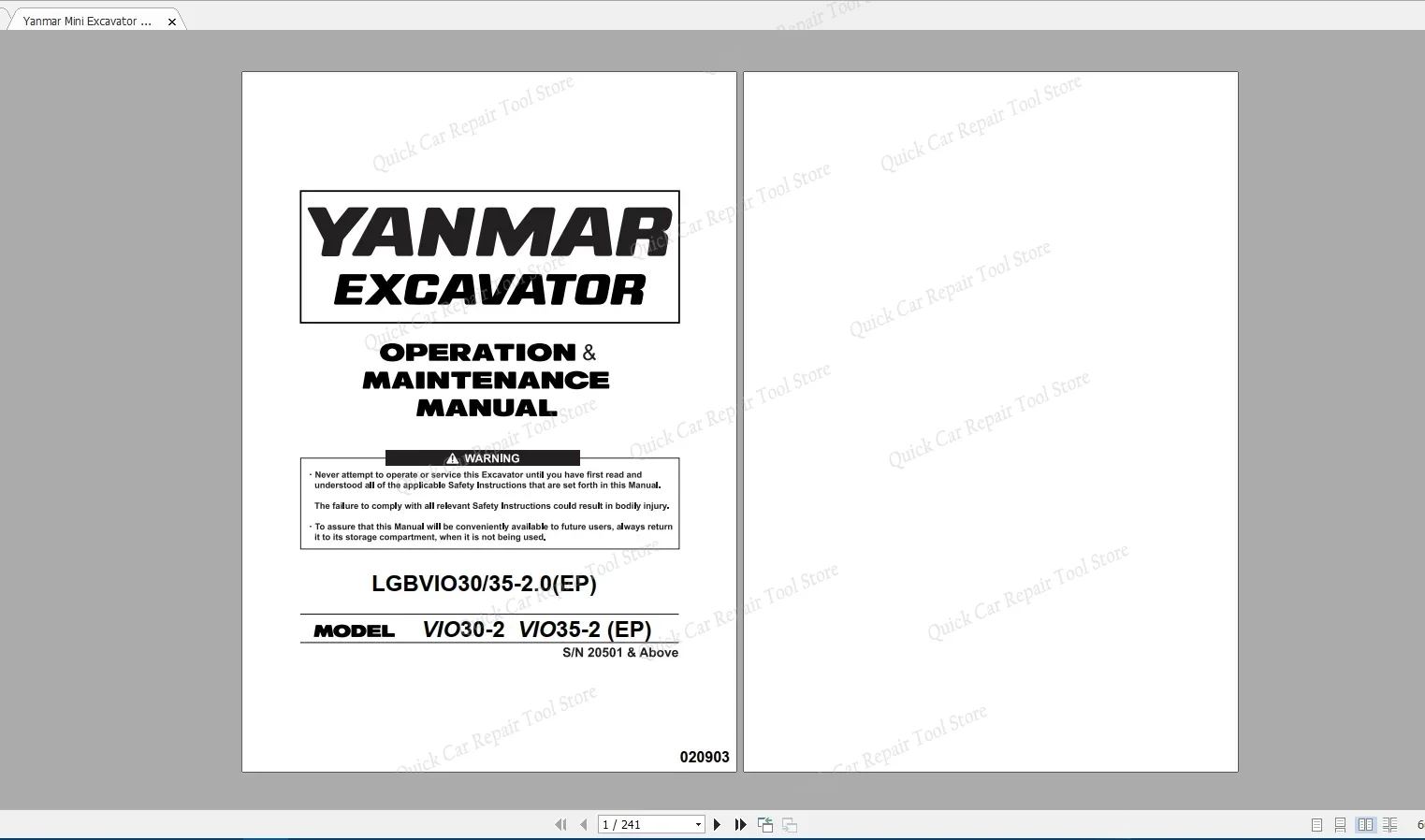 คู่มือการใช้งานและอะไหล่เครื่อ - Heavy Equipment Manual บทวิจารณ์และราคา